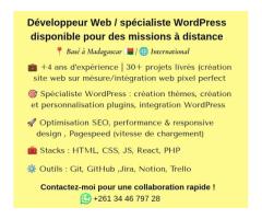 DEVELOPPEUR BACK END FREELANCE