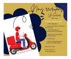 CHERCHE UN LIVREUR